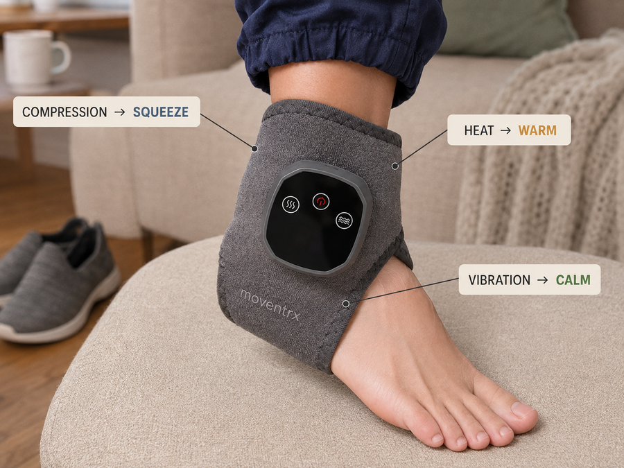 CalmStep wrap fitted snugly around the foot and ankle
