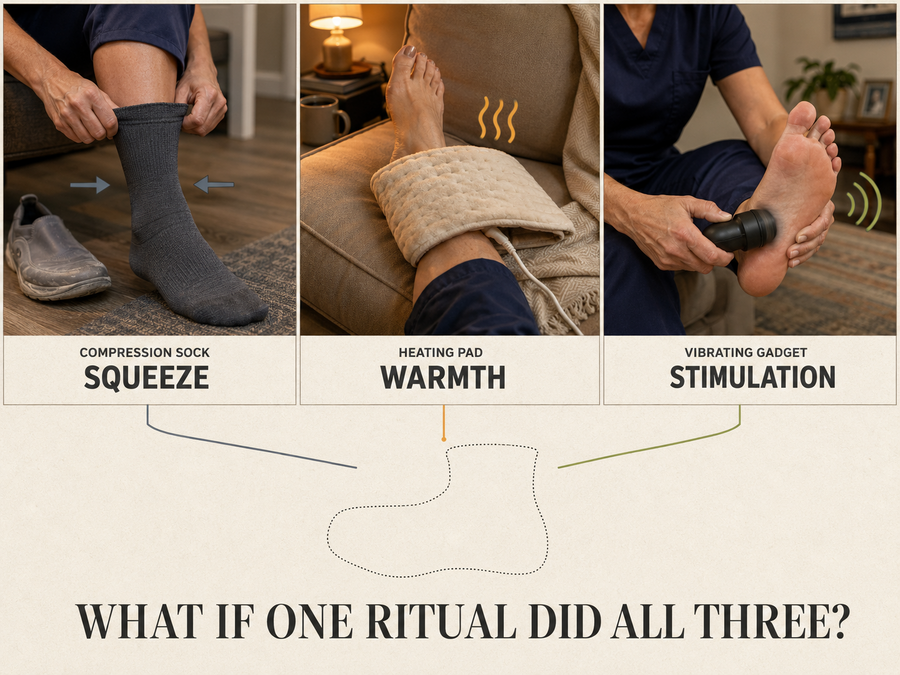 CalmStep showing a comforting warmth-focused product demonstration