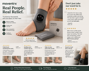 moventrx massager shown with adjustable controls